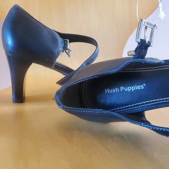 Hush Puppies Black Size 9.5M with 2.5inch  Heel - Picture 3 of 9